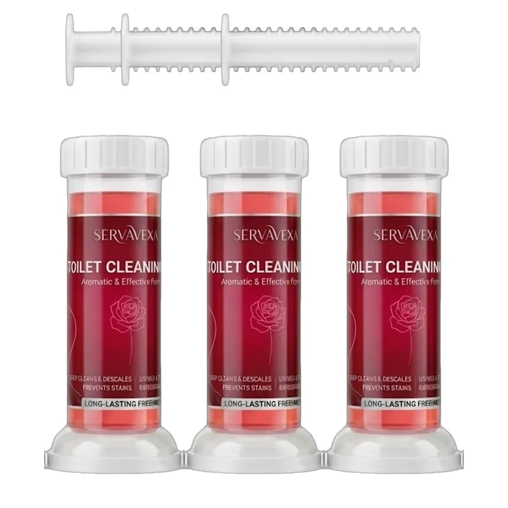 SERVAVEXA 5Pcs Toilet Cleaning Gel Stamp Aromatic Deodorizer Flower Bowl Cleaner Automatic Long Lasting Descaling Bathroom Tools