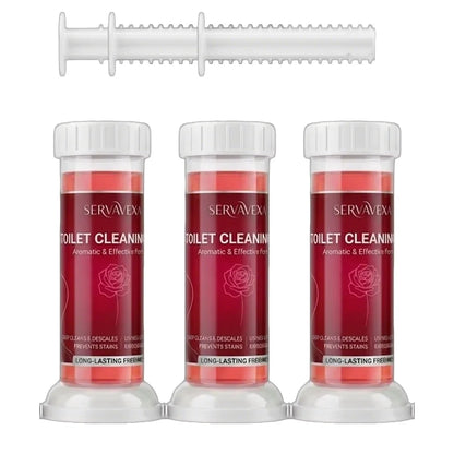 SERVAVEXA 5Pcs Toilet Cleaning Gel Stamp Aromatic Deodorizer Flower Bowl Cleaner Automatic Long Lasting Descaling Bathroom Tools