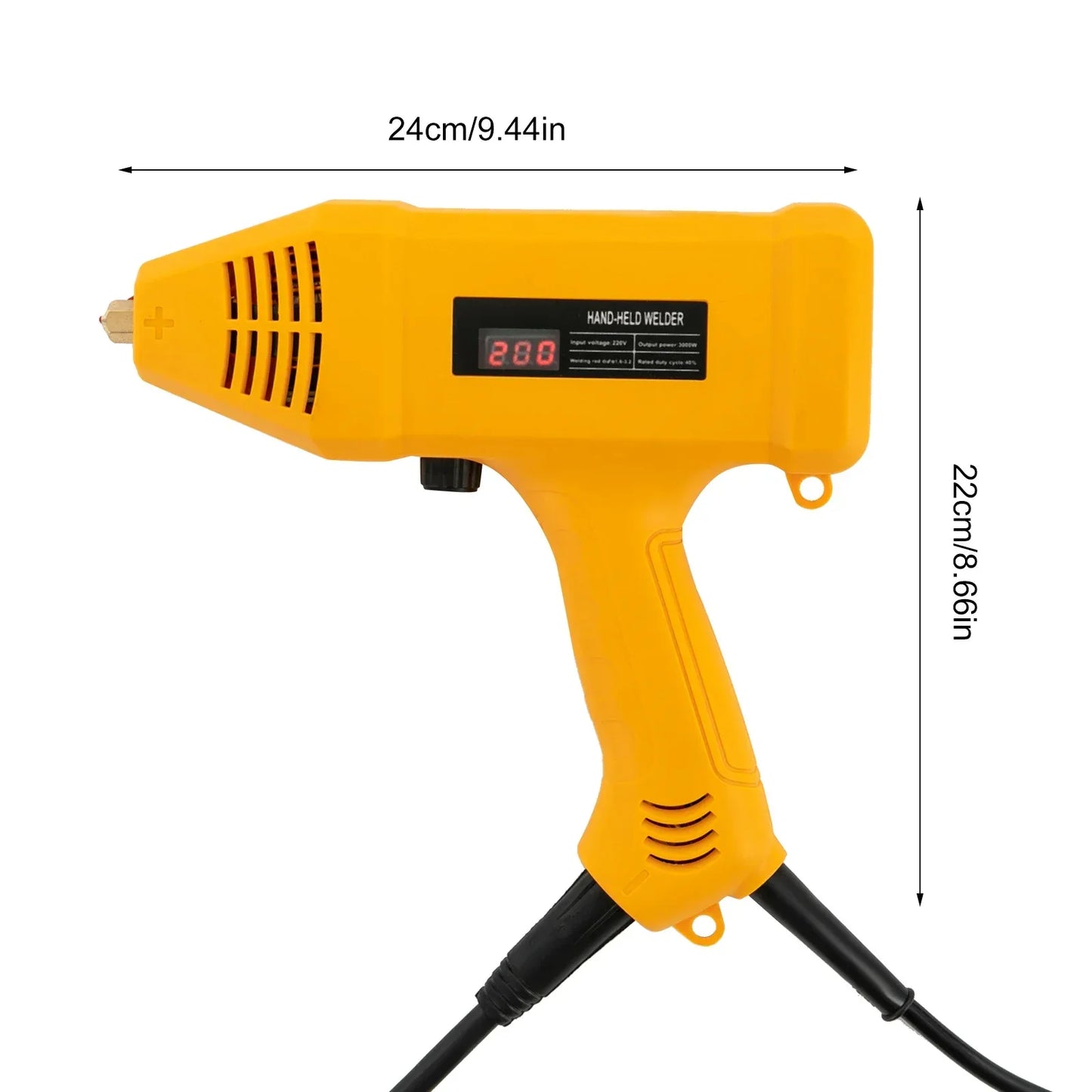 220V Portable Handheld Welder with 6.56ft Power Cord 3000W Welding Machine Set with Protective Mask