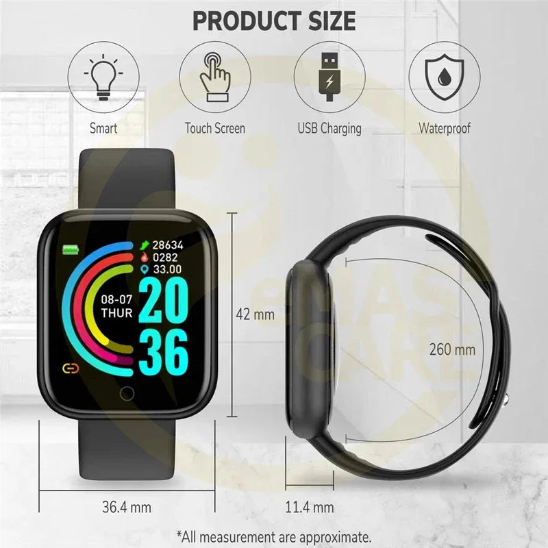 Watch Bluetooth Pro Smart Fitness Tracker Sports Watch Heart Rate Monitor Blood Pressure Smart Watch Bracelet for Android IOS