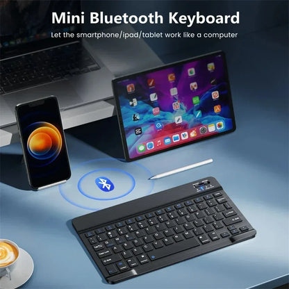 Mini Keyboard Wireless Bluetooth Keyboard 7 Color Backlit Rechargeable Keyboard Silent Keyboard For PC Android Windows iPad