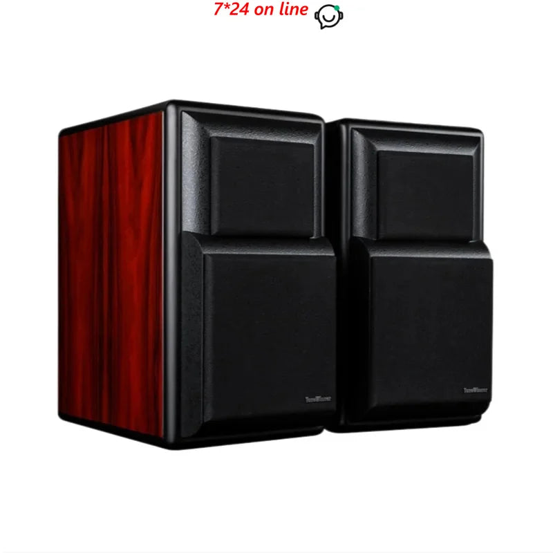 Winner TD-3 Hi-Fi Passive Bookshelf Speakers, 2.0 Stereo Wooden Enclosure Audiophile System for Home Audio
