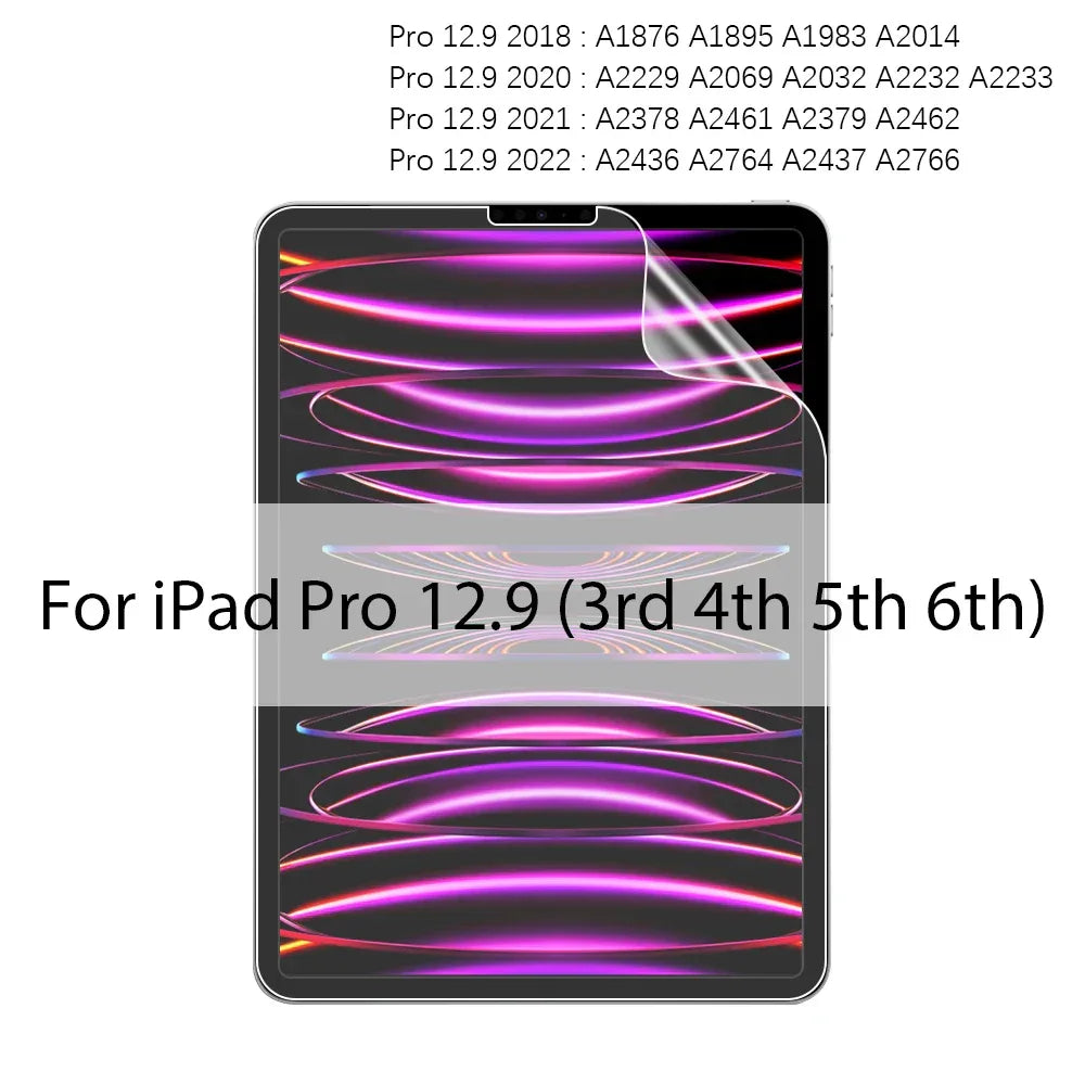 2PCS Matte Like Paper Film Screen Protector for IPad A16 11th Pro 13 12.9 11 2025 M5 M4 Air 4 5 3 10th 9th 8th 7 Mini 6 7 Screen