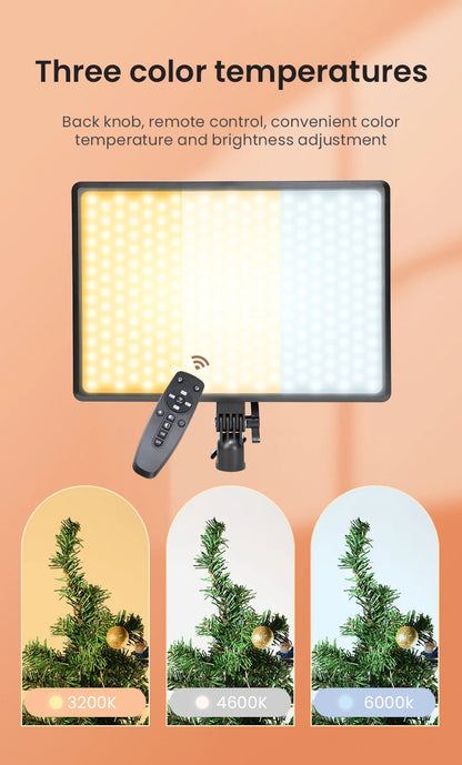 14inch 10inch LED Video Light Panel EU Plug 3200K-6000K Photography Lighting Remote Control For Live Streaming Photo Studio Lamp