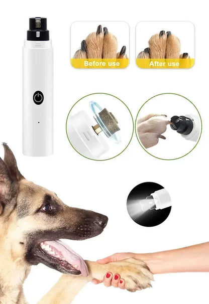 Electric Dog Nail Clippers for Dog Nail Grinders Rechargeable USB Charging LED Light Pet Cat Paws Nail Grooming Supplies