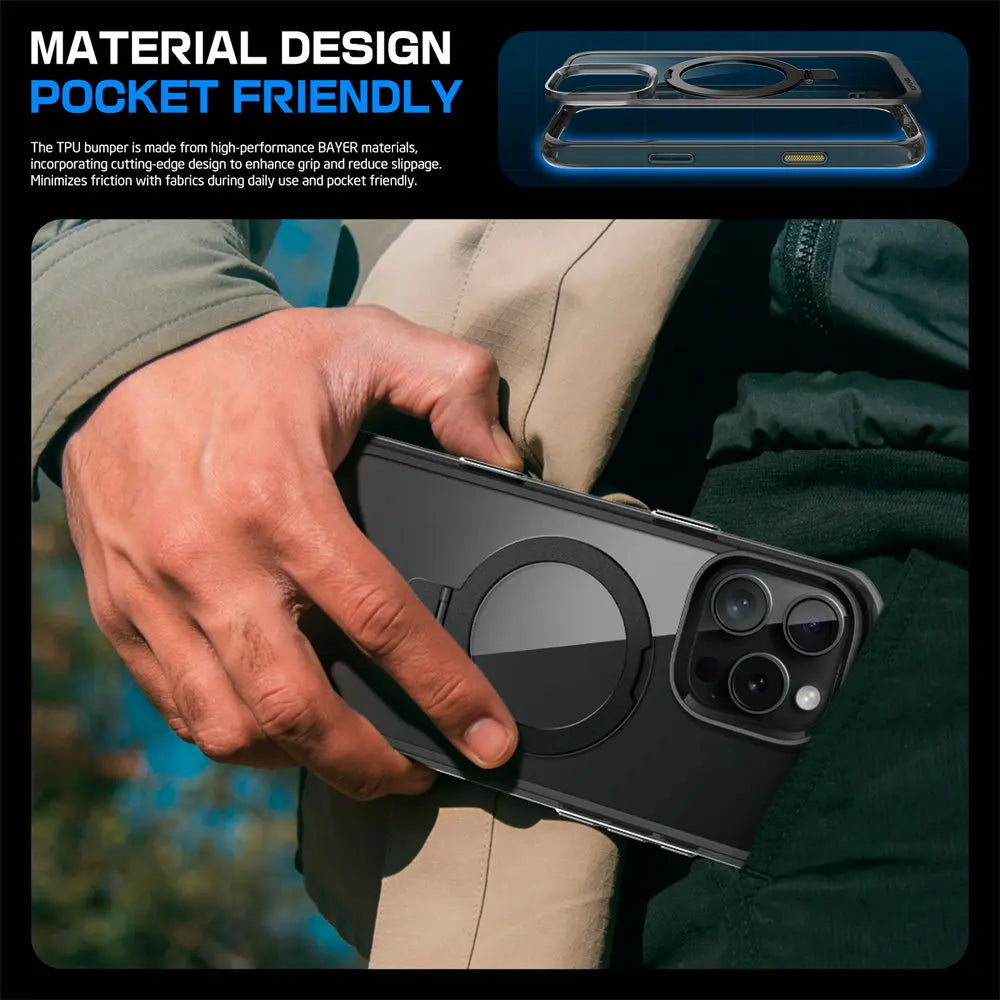 SUPCASE For iPhone 16 Pro Max Case with Camera Control Capture Button UB Mag Stand Series Slim Clear Magnetic Phone Case