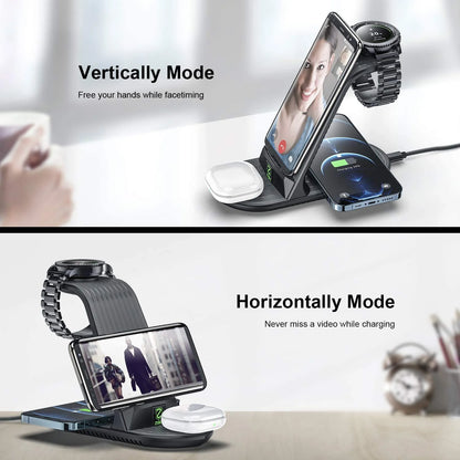 Wireless Charger, ZHIKE 4 in 1 20W Wireless Charging Station Compatible with Galaxy Phone/Watch/Buds.
