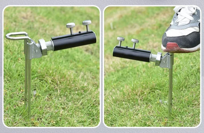 Shawto 2.1M Stainless Steel Thickened Telescopic Fishing Rod Holder 7 Section Bracket Rack Pole Stand Fishing Tools