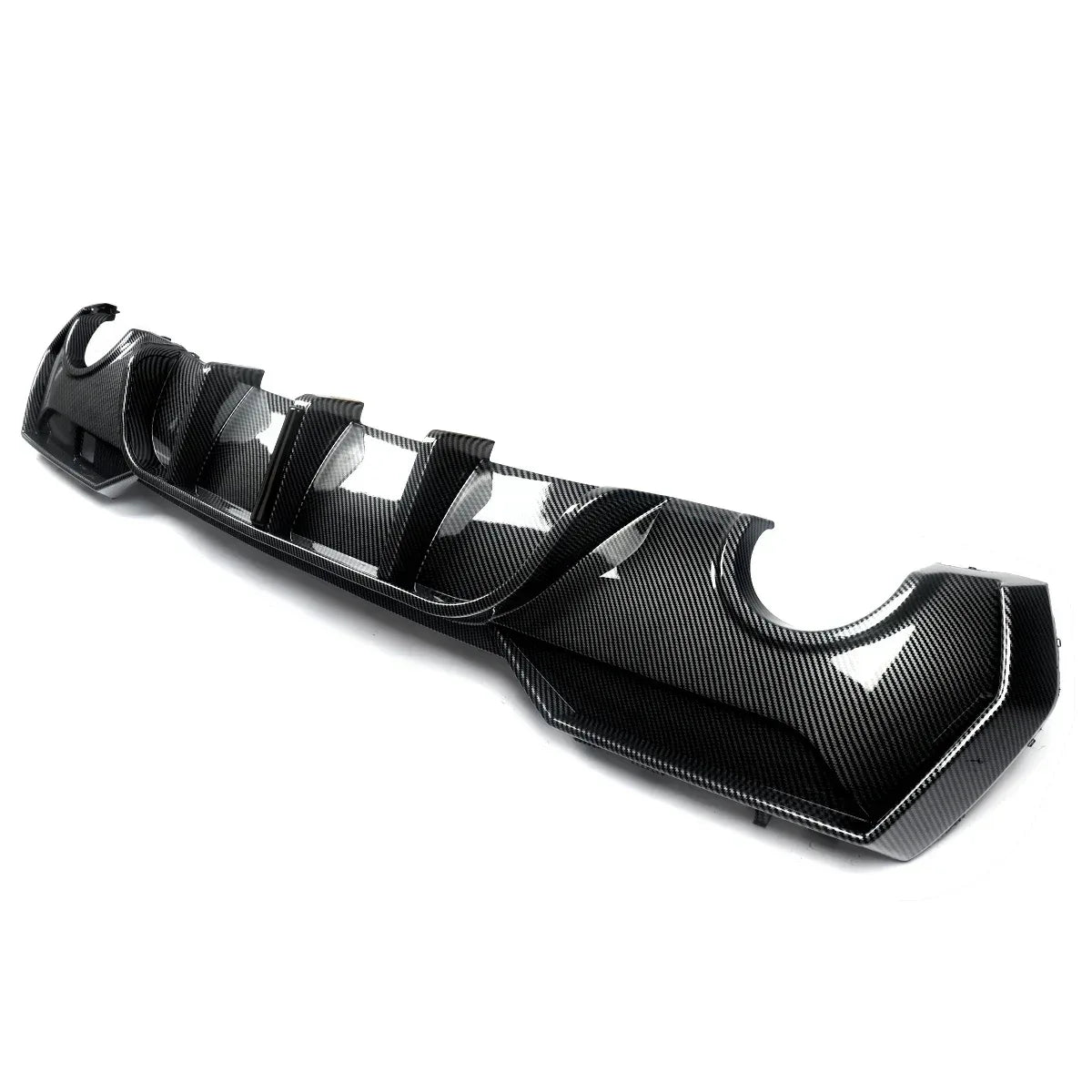 Magickit Rear Diffuser For BMW G22 G23 420i 430i 440i M Sport w/ LED 2020+ Carbon Look Rear Bumper Diffuser