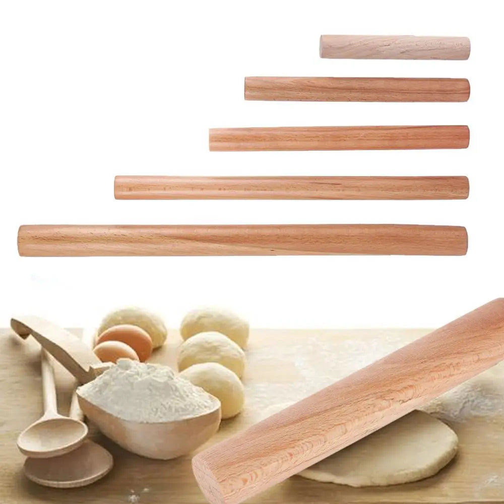 Wooden Rolling Pin Fondant Cake Decoration Dough Roller Cooking Pastry Baking Tool Kitchen Accessories