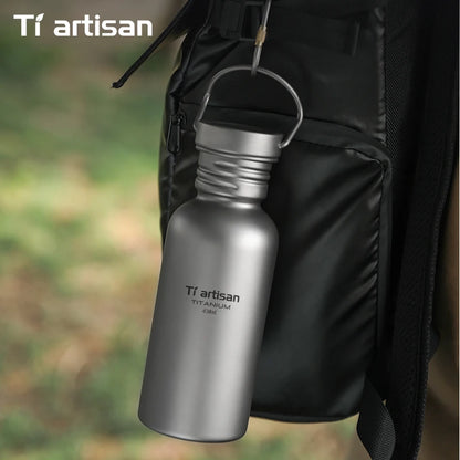 Tiartisan PureTitanium Sports Bottle Outdoor Ultralight Portable Cycling Water Bottle Reusable Drinking Bottle