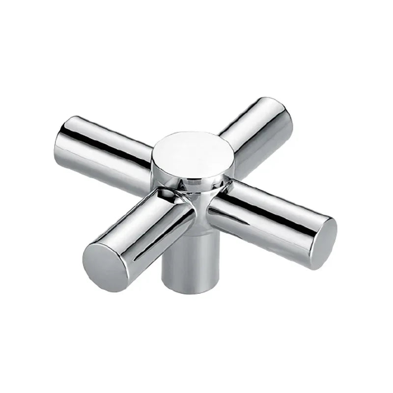 Cross Faucet Handle Knob Zinc Alloy Handwheel Universal Hot Cold Sink Taps Switch For Kitchen Bathroom Tap Replacement Parts