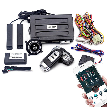 Universal Car alarm with remote starter Autostart system Start stop button system Car accessories Alarm automotive Smart lock