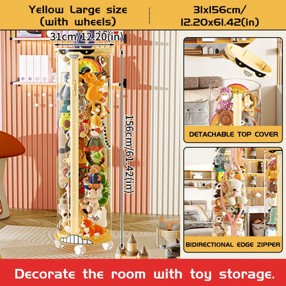 Extra Large Toy Storage Bucket Organize Home Plush Toys Neatly Sunglasses Smiley Design Top Can Place Figurines