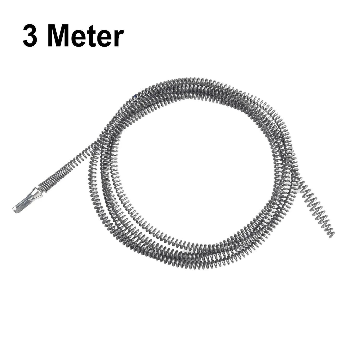 1PC Pipe Unblocker Tool Spring Pipe Dredging Tool Manganese Steel Spring Head Design Bathroom Kitchen Drainer Cleaner 1/2/3 M