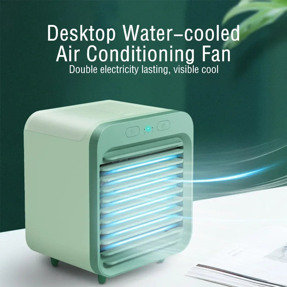 Donirt New Portable USB Chargeable Mini 3 Gear Air Conditioner Cooler Fan Air Conditioner Air Cooling Office Desktop Fan
