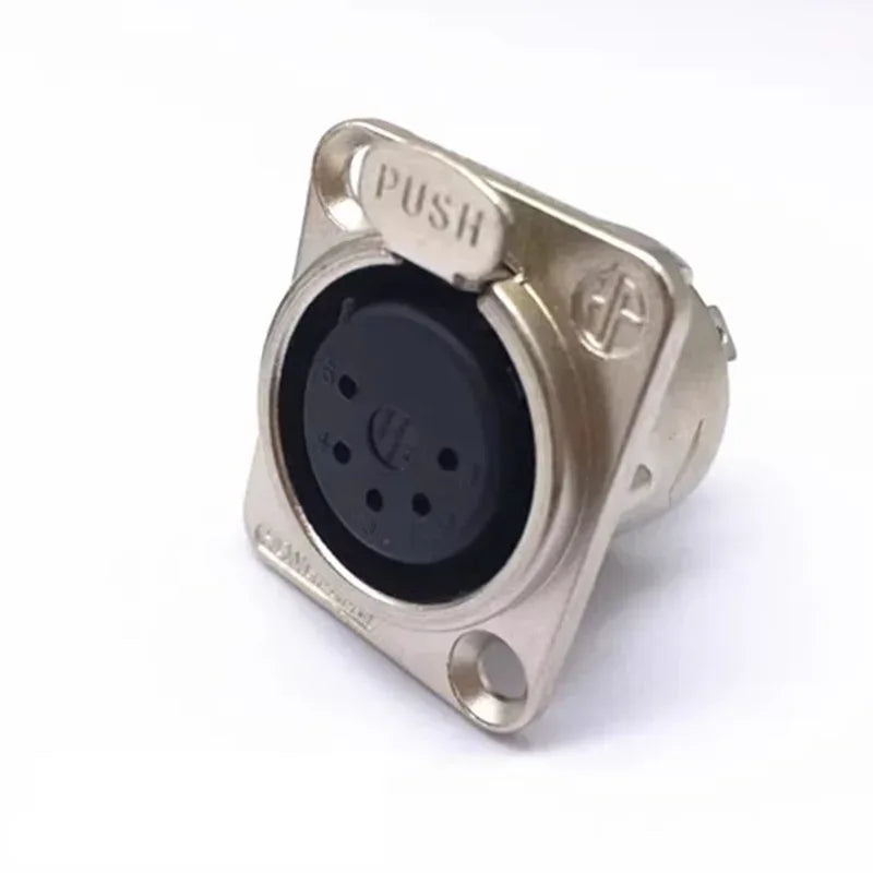5pcs XLR Connector 3pin 4pin 5pin Male Female Panel Audio Microphone Jack Plug Connector Copper Contact Metal XLR Socket