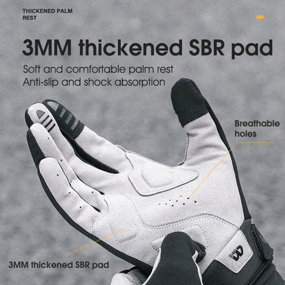 WEST BIKING Winter Warm Cycling Gloves Reflective MTB Road Bicycle Men's Windproof Thermal Anti-slip Touch Screen Sports Gloves