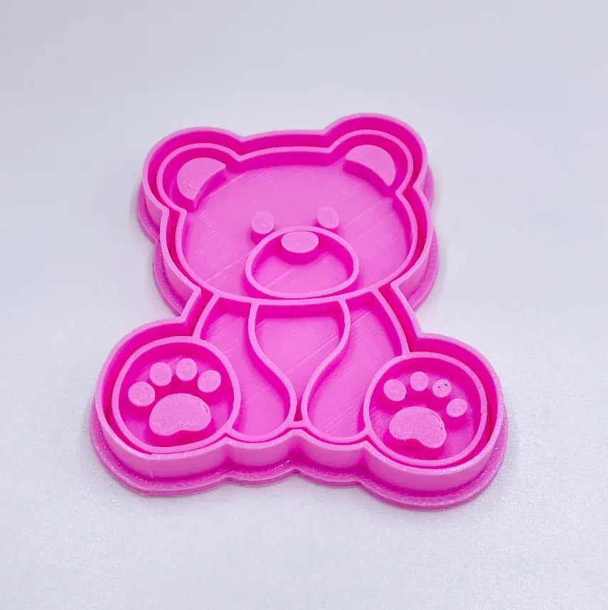 Cake Tool PLA Cutter Valentine's Day Little Bear Wedding Fondant Plastic Embosser cutter Cake Mould tools fondant Baking DIY