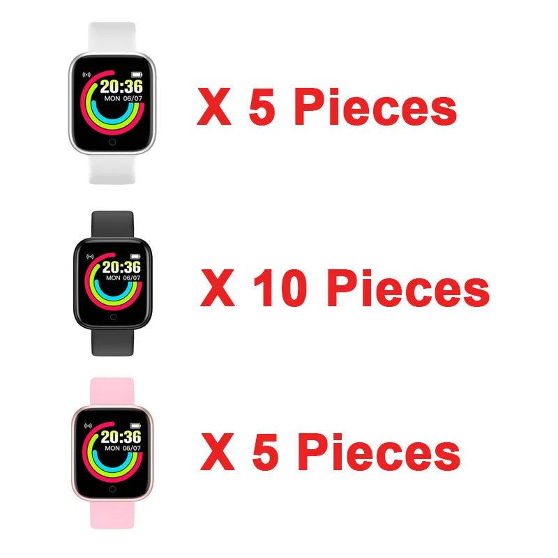 D20 Smart Watch for Men Women Sport Fitness Tracker Pedometer Smartwatch Y68 Digit Wristwatch 20 Pieces