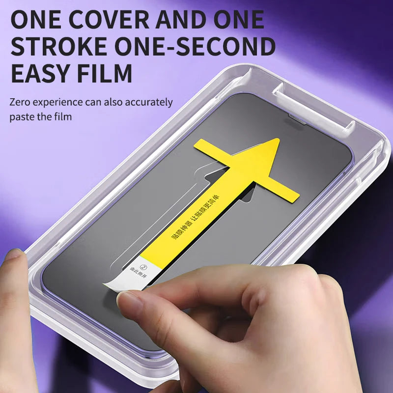 Premium Tempered Glass For iPhone 12 13 14 Pro Max Screen Protector Glass 14 Plus Full Cover With Automatic installer