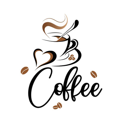 Creative Coffee Cup Wall Stickers Living Room Restaurant Decoration Mural Cafe For Kitchen Home Decor Self-adhesive Wallpaper
