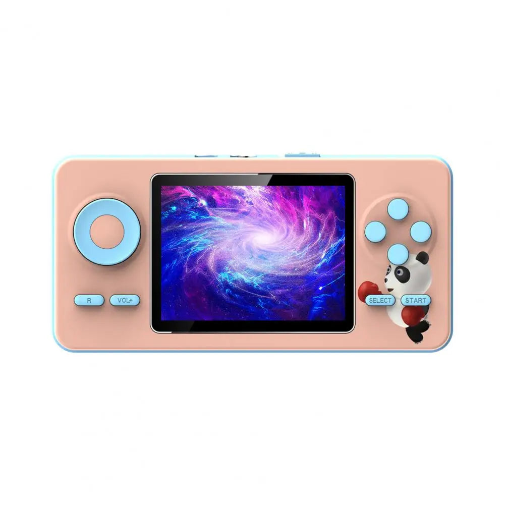 Mini Game Machine  Funny Long Battery Life Macaron Color  Large Screen Retro Video Game Console for Home