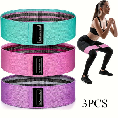 3pcs Fabric Resistance Bands for Working out Stretch Booty Legs Yoga Starter Pilates Flexbands Exercise Fitness Training
