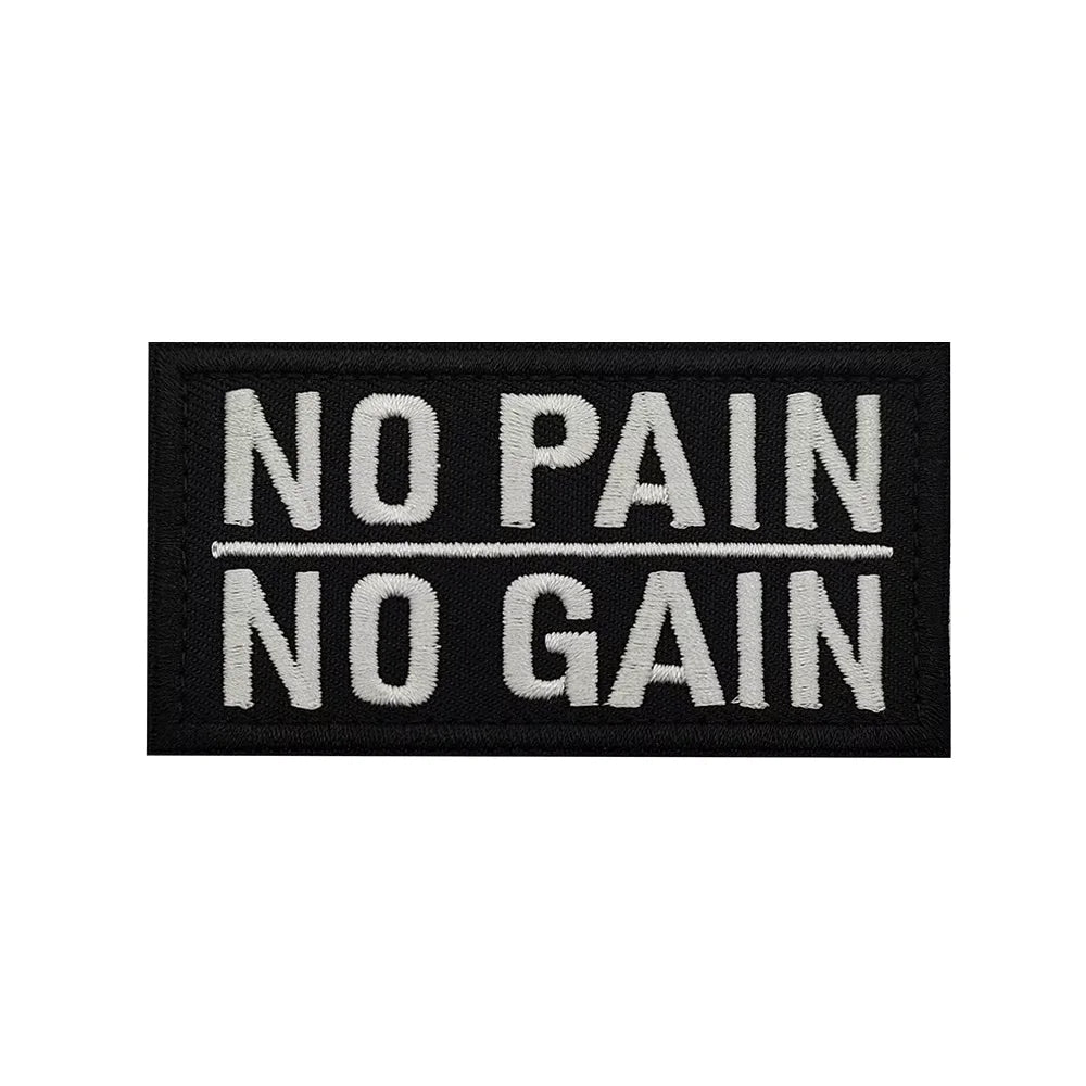 Sports Fitness Gym Patches No Pain No Gain ATHLETE team club Tactical Embroidered Patch brand Armband