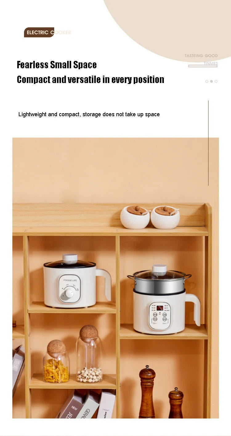 Multifunctional Electric Slow Cooker Portable Dormitory Student Office Staff Mini Electric Pot Stir Stew Non-Stick Rice Cooker