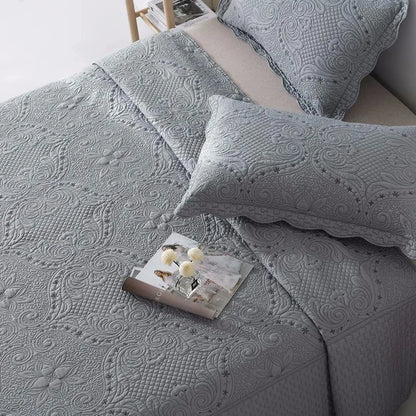 Double-sided Embroidered Cotton Quilted Bedspread, Padded Summer Blanket, Throw Coverlet, Home Coverlet, Bed Cover, Colcha