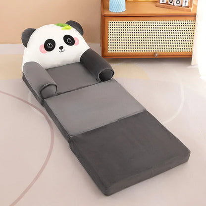 Three-layer folding children's small sofa cartoon kindergarten baby seat stool plush toy lazy sofa removable