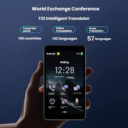 Portable T22 Smart Translator 142 In Real-time Online Languages Translation ChatGPT Voice Photo Intelligent Translate Device