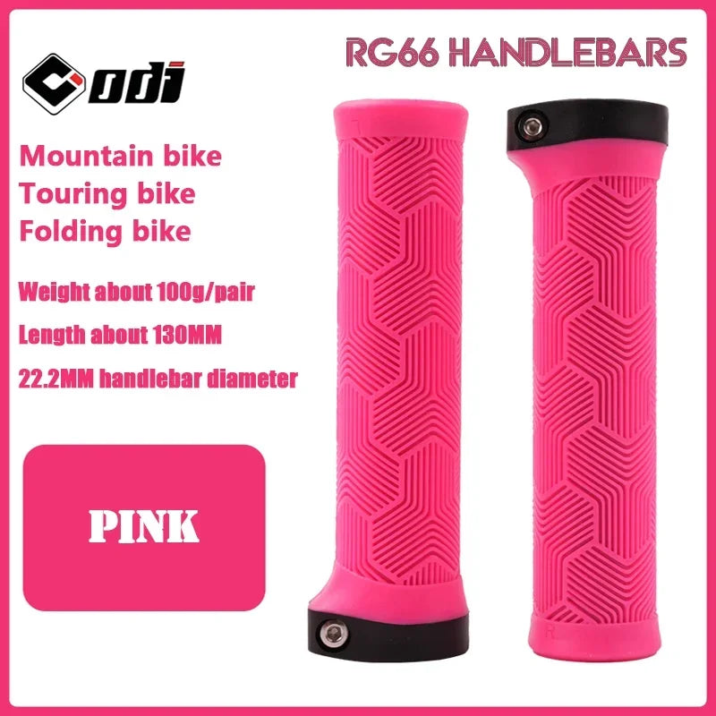 ODI Rubber Bicycle Grips 22mm Set Ergonomic MTB Handlebar Grips for Dirt Pit BMX And Mountain Bike in Purple Brown Pink Black