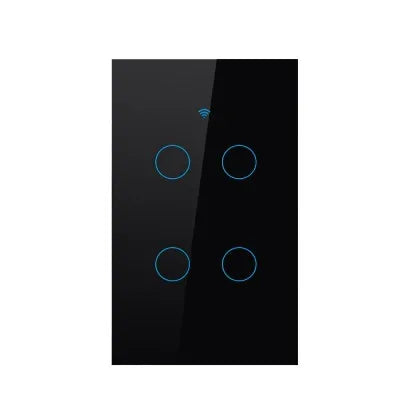 Tuya App US WiFi Smart Wall Switch 1/2/3/4 Gang No Neutral Wire Touch Sensor LED Light Switches Smart Home Alexa Google Home