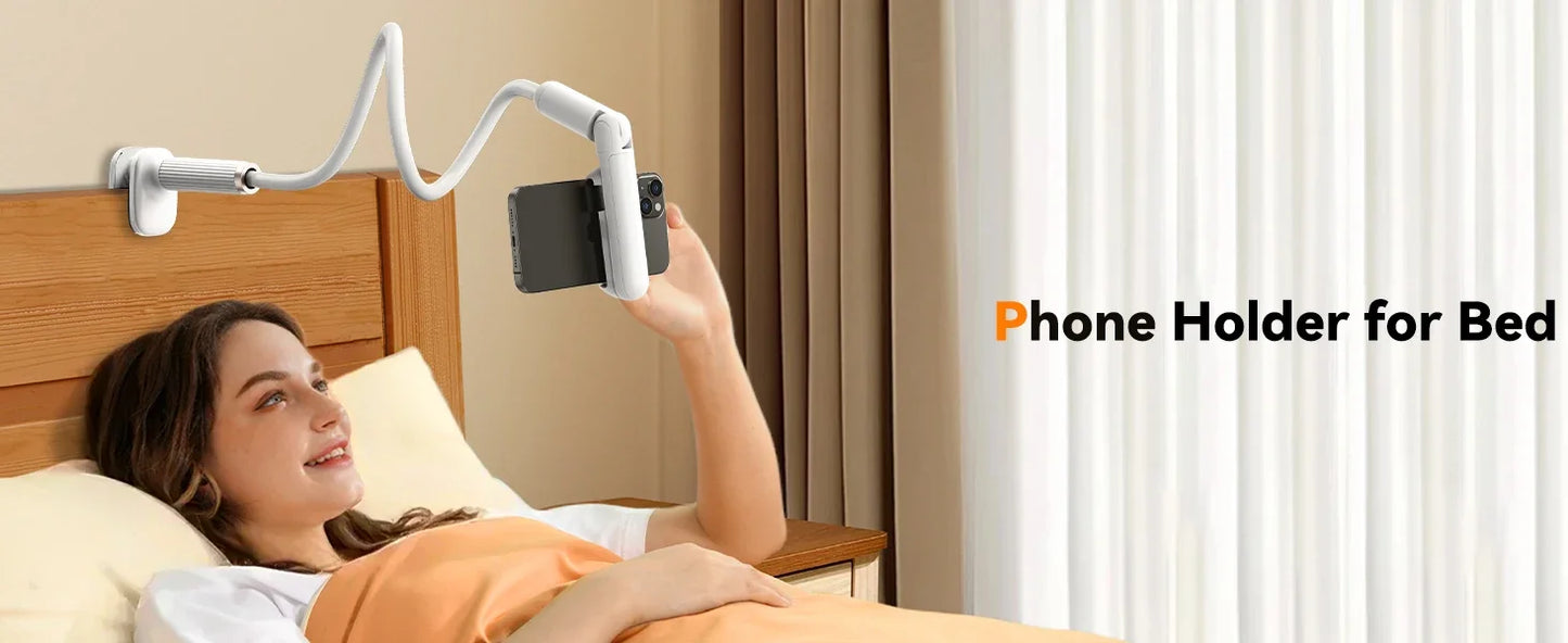 Oatsbasf Gooseneck Tablet Stand Holder Phone Stand Holder with Adjustable Flexible Long Arm for Bed Lazy Bracket 4.7-13" Device