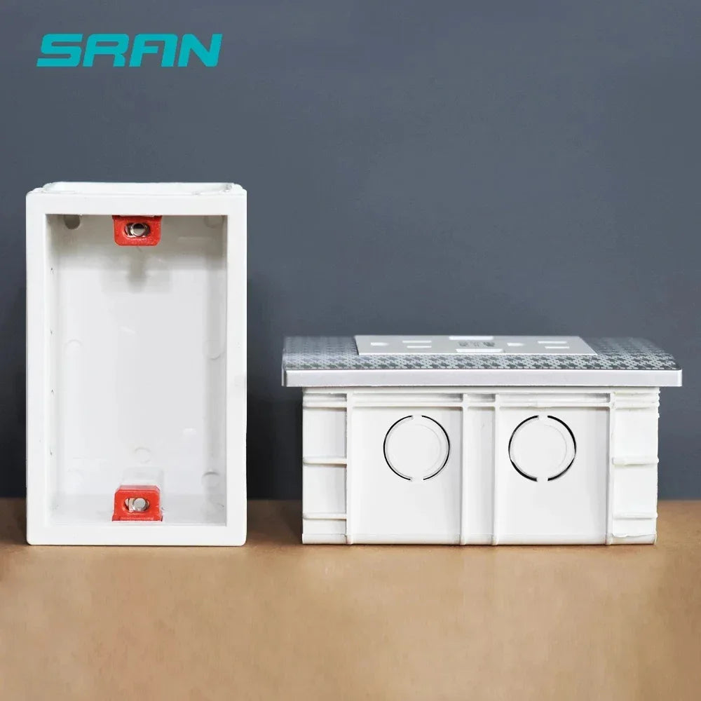 SRAN EU BR AU US standard Dimmer switch and 1 gang switch 16A Wall switch for home improvement tempered glass panel 118*72mm