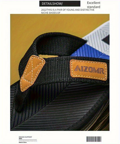 Men's Slippers, Summer Outer Wear Flip-Flops, Men's Non-Slip Flip-Flops, Deodorant Beach Sandals, Men's Style