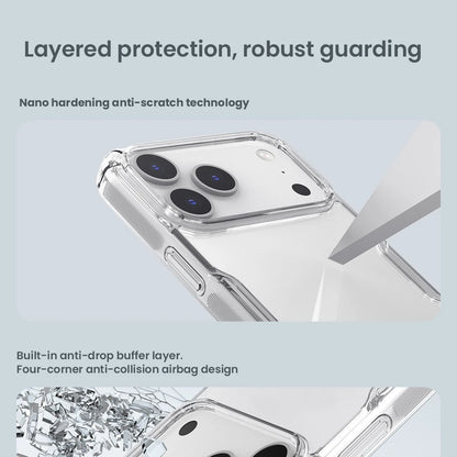 Nillkin for iPhone 17 Pro Max 16 Pro Max 15 Pro  14 13 iPhone series TPU+PC Silicone Soft Transparent Phone Back Cover