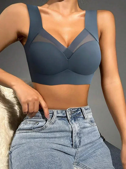 2 PCS Underwear Seamless Bra Women Is Sexy Large Size Tops Support Small Comfortable No Steel Ring Underwear L-6XL