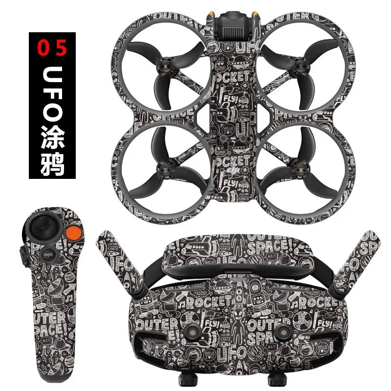 Stickers Skin Set Protective Film for DJI Avata 2 Motion Rocker 3 Goggles 3 Anti-scratch Protective Film Refit Decals Accessory
