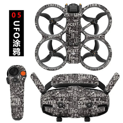 Stickers Skin Set Protective Film for DJI Avata 2 Motion Rocker 3 Goggles 3 Anti-scratch Protective Film Refit Decals Accessory