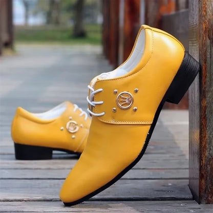 Summer Men Dress Shoes Male Leather Men Fashion Italian Business Colorful Party Wedding Shoe for Man Chaussures Homme De Luxe