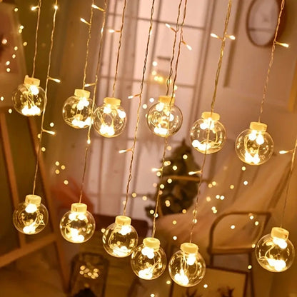 1 PC Wishing Ball Curtain String Light Battery Box Garden Lamp Starry Sky LED Camping Lights New Year Christmas Room Decoration