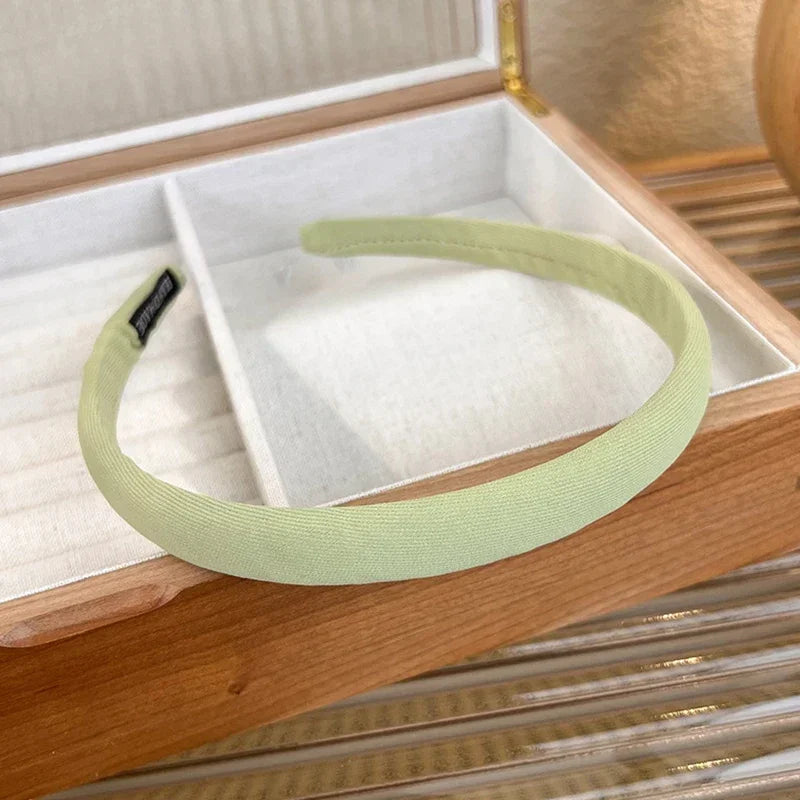 Thin Sponge Hairband 2024 Spring Summer Women's Girls Elegant Head Band Makeup Face Wash Hair Hoop Fashion Hair Accessories