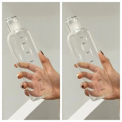 500ml Transparent Leakproof Water Bottle, Anti-Drop Sports Bottle with Time Scale Design, Ideal for Outdoor Use, Hydration on th