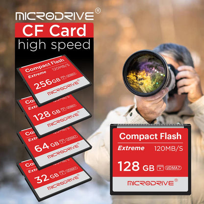 Compact Flash Card 256GB 128GB 32GB 64GB Real Memory Card High Speed 120MB/S CF Card The Best Quality Flash Cards for Camera