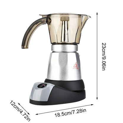 Large Capacity Electric Moka Pot Stovetop Espresso Coffee Maker Coffee Percolator 300ml