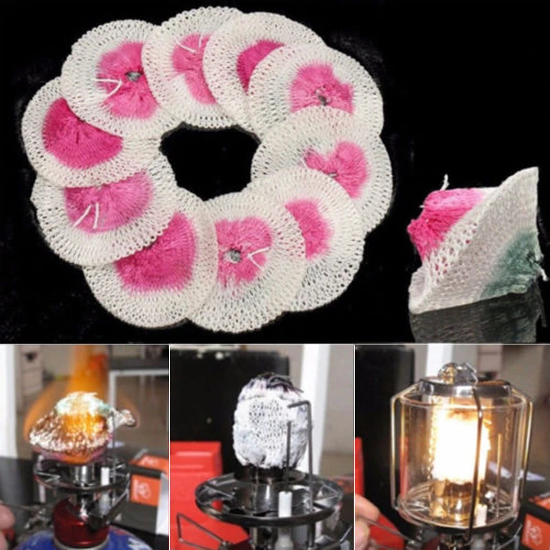 10Pcs Mantles Mesh Gauze Oil Gas Lamp 6.5/8.5cm Kerosene Lantern Lights Outdoor Home Gas Mantle Cover Tools