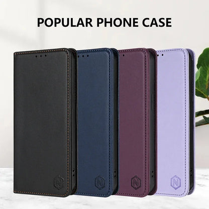 Wallet Skin friendly Magnetic Card Slot Flip Leather Case For Xiaomi 14T Poco X7 C75 M7/X6 Pro Redmi 14C 13 A4 Note 14 Pro+ 14S